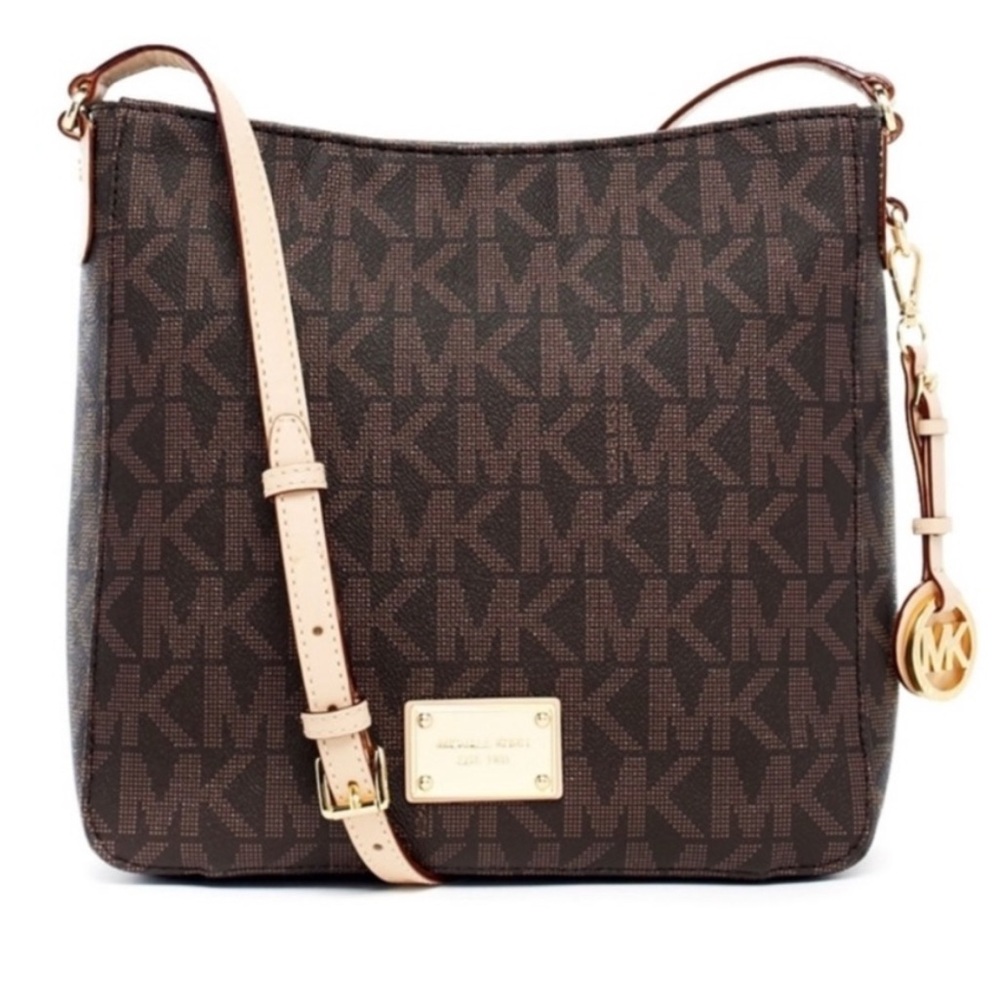 Michael Kors Monogram Coated Canvas Crossbody